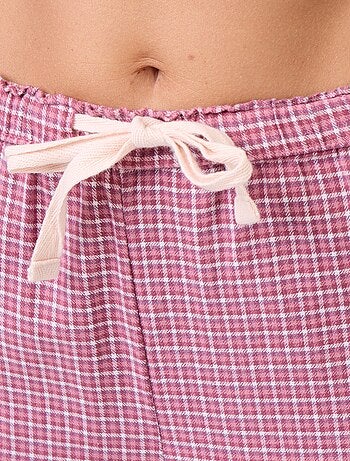 Pigiama camicia + pantaloni a fantasia - 2 pezzi