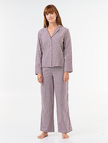 Pigiama camicia + pantaloni a fantasia - 2 pezzi