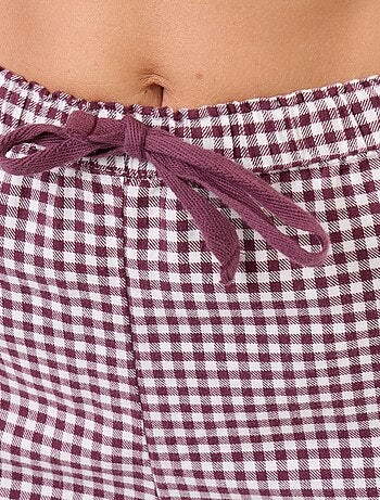 Pigiama camicia + pantaloni a fantasia - 2 pezzi