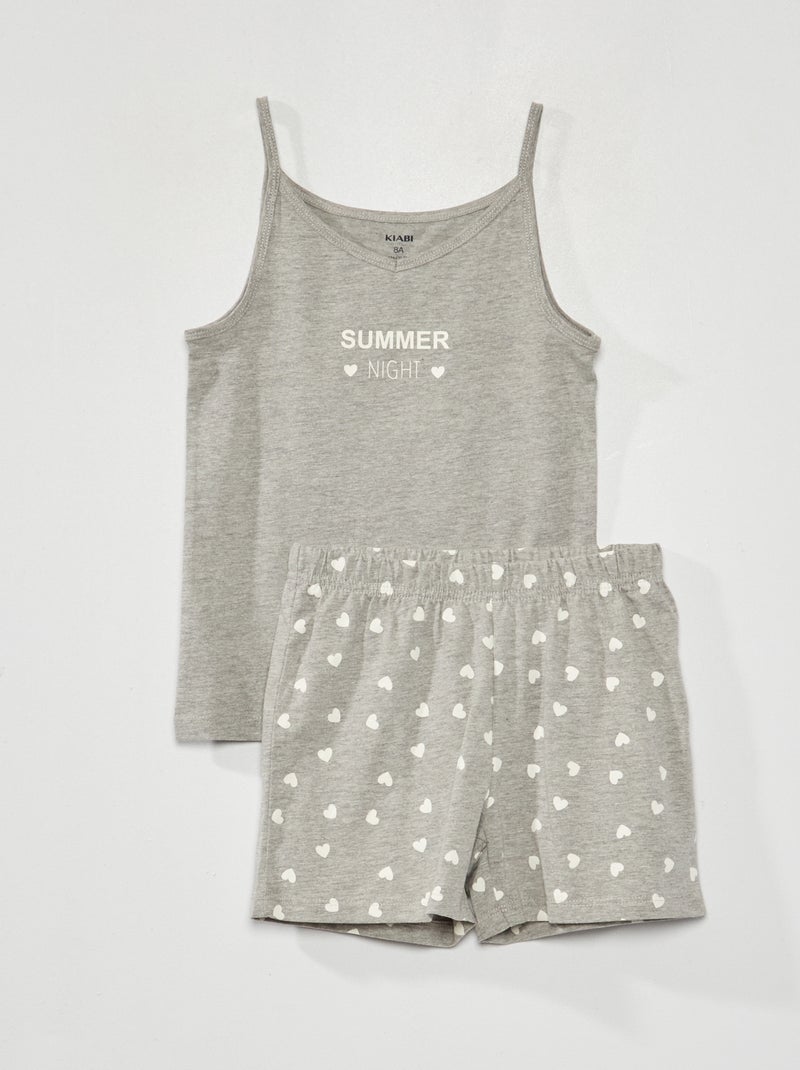 Pigiama canotta + shorts - 2 pezzi GRIGIO - Kiabi