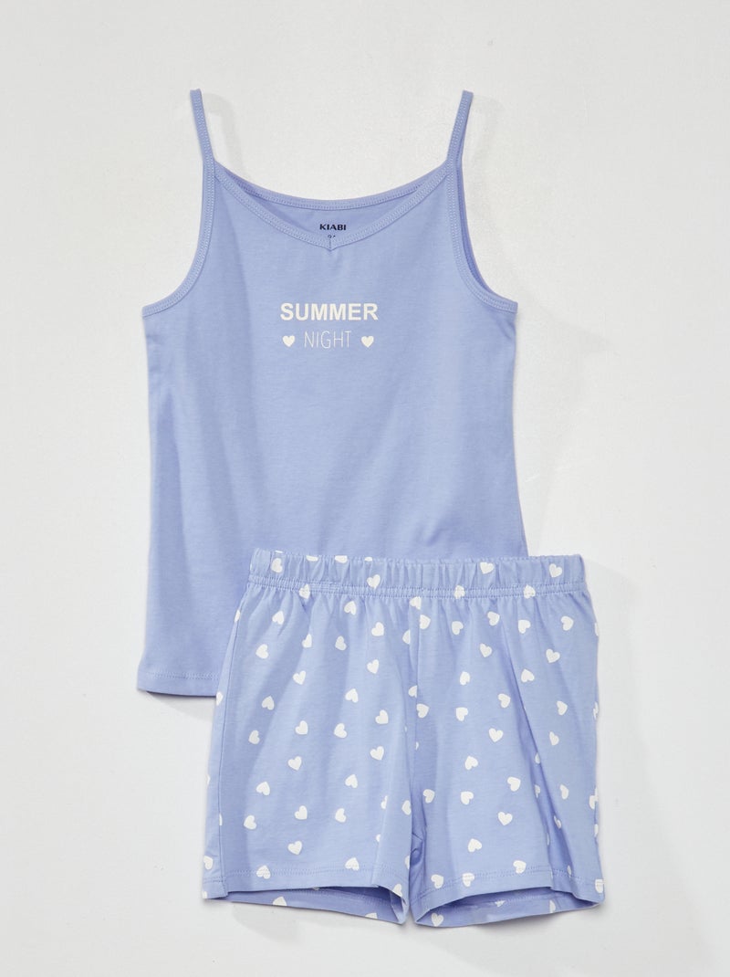Pigiama canotta + shorts - 2 pezzi VIOLA - Kiabi