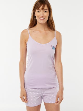 Pigiama canotta + shorts Stitch - 2 pezzi