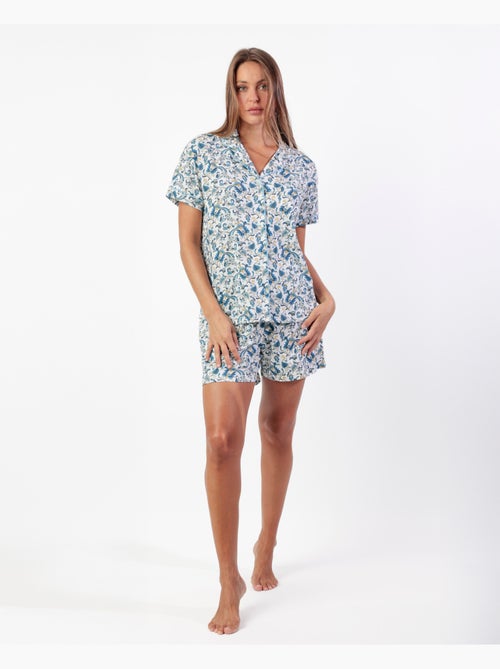 Pigiama classico a maniche corte in cashmere da donna ADMAS CLASSIC - Kiabi Pigiama classico a maniche corte in cashmere da donna ADMAS CLASSIC - Kiabi