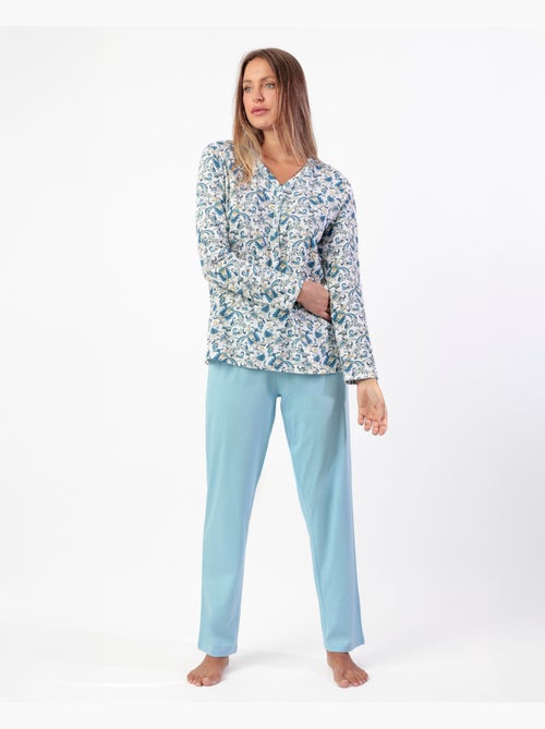 Pigiama classico in cashmere a maniche lunghe da donna ADMAS CLASSIC - Kiabi Pigiama classico in cashmere a maniche lunghe da donna ADMAS CLASSIC - Kiabi