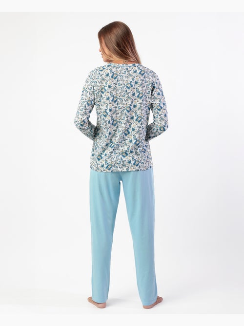 Pigiama classico in cashmere a maniche lunghe da donna ADMAS CLASSIC - Kiabi Pigiama classico in cashmere a maniche lunghe da donna ADMAS CLASSIC - Kiabi