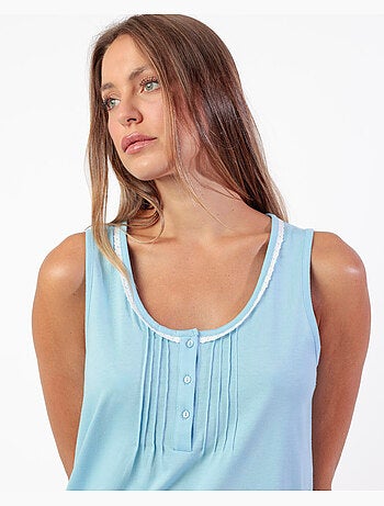 Pigiama classico senza maniche in cashmere da donna ADMAS CLASSIC