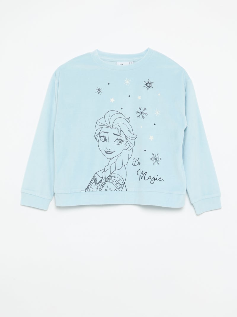 Pigiama completo \'Disney\' \'Frozen\' in velluto Blu - Kiabi