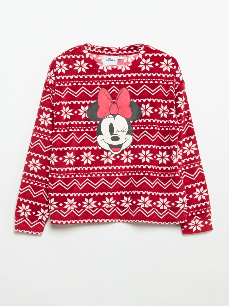 Pigiama completo 'Disney' 'Frozen' in velluto Rosso - Kiabi