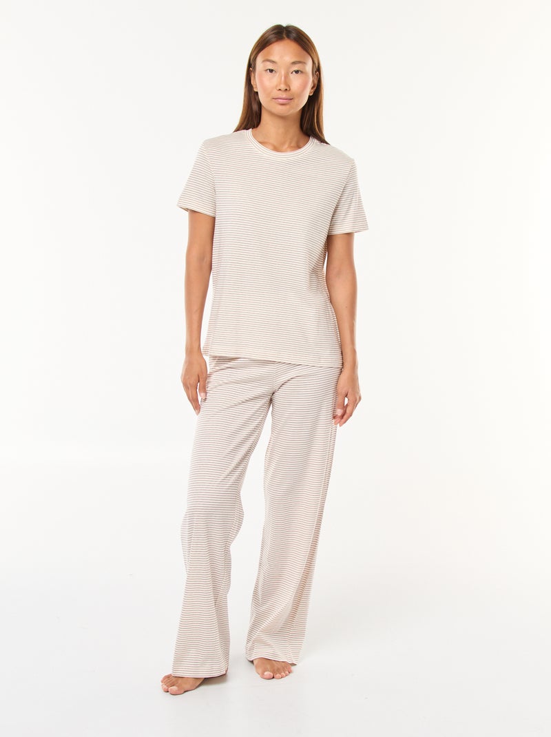 Pigiama completo t-shirt + pantaloni - 2 pezzi Blu - Kiabi
