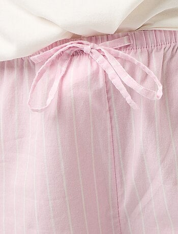 Pigiama completo t-shirt + pantaloni a righe - 2 pezzi