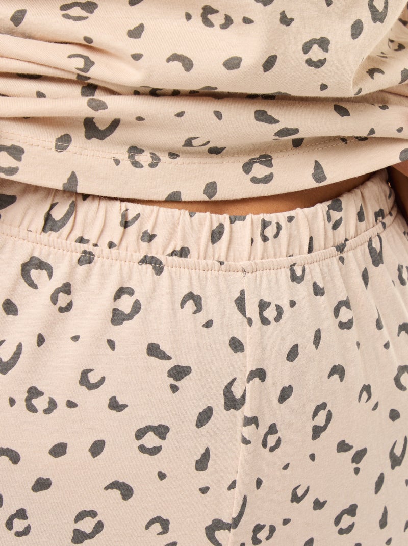 Pigiama composto da t-shirt e pantaloni - 2 pezzi Marrone - Kiabi