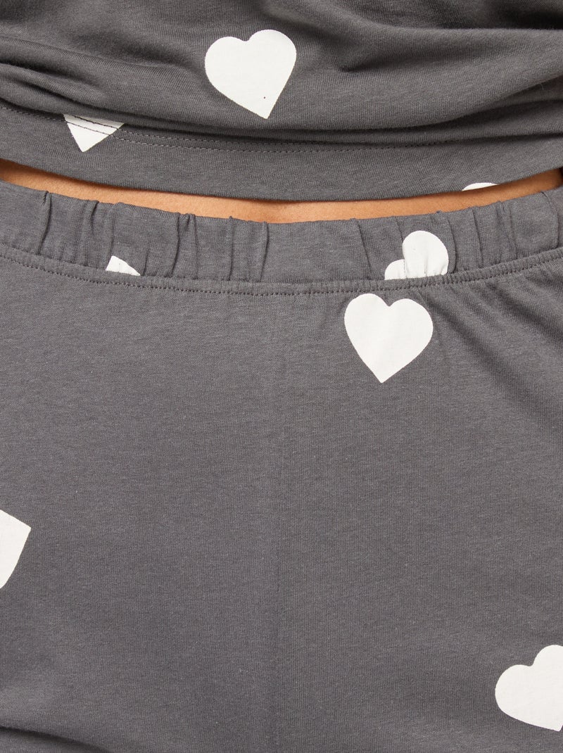 Pigiama composto da t-shirt + pantaloni - 2 pezzi Grigio - Kiabi