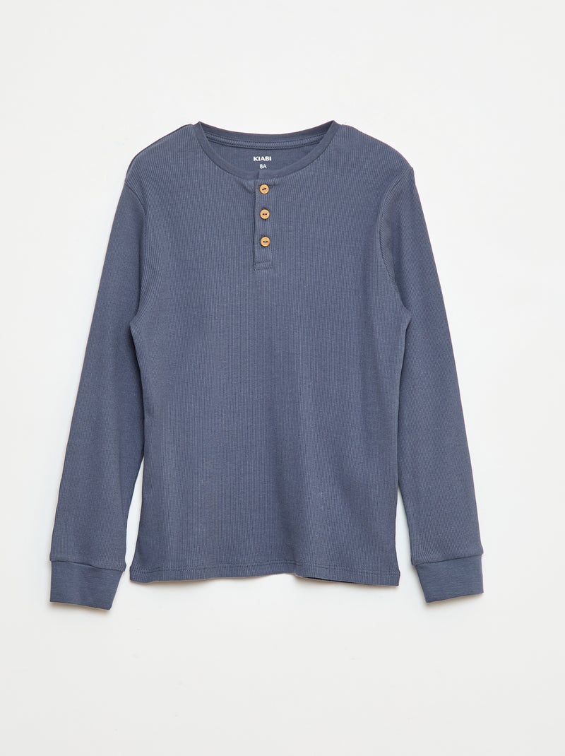 Pigiama composto da t-shirt + pantaloni a costine - 2 pezzi Grigio - Kiabi