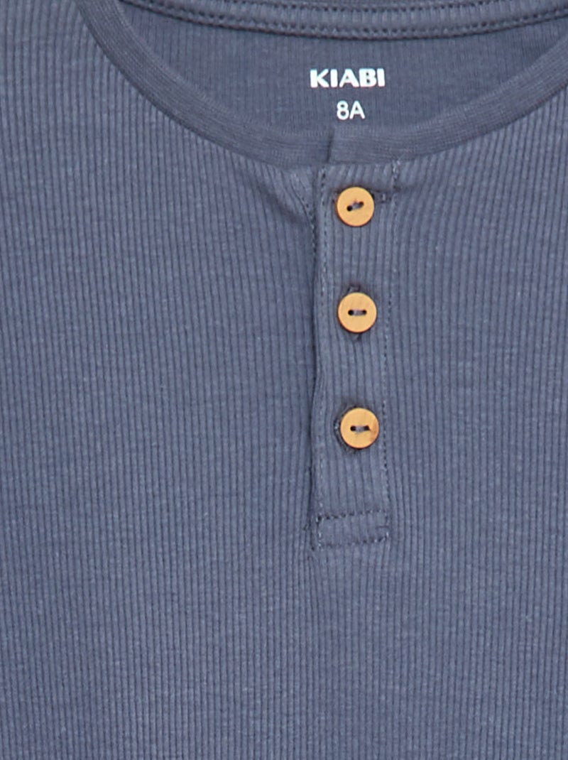 Pigiama composto da t-shirt + pantaloni a costine - 2 pezzi Grigio - Kiabi