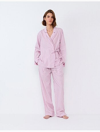 Pigiama con camicia a righe, mo fashion