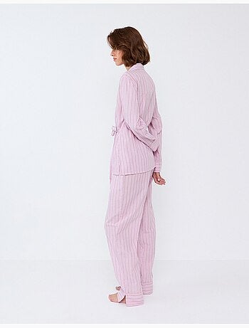 Pigiama con camicia a righe, mo fashion