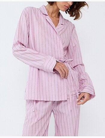 Pigiama con camicia a righe, mo fashion