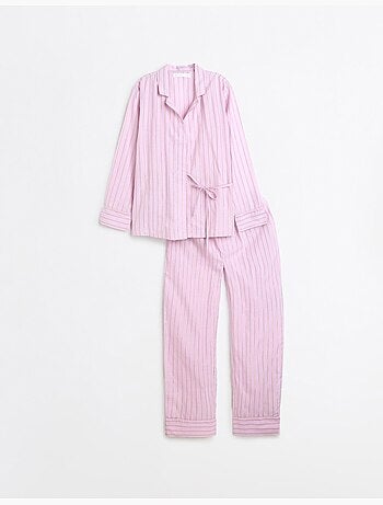 Pigiama con camicia a righe, mo fashion