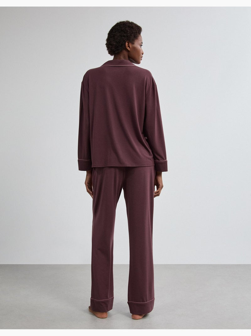 Pigiama con camicia, mo fashion Marrone - Kiabi