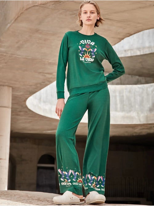Pigiama con felpa e pantaloni di frida kahlo - Kiabi