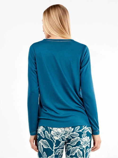 Pigiama con pantalone stampato a contrasto - Kiabi Pigiama con pantalone stampato a contrasto - Kiabi