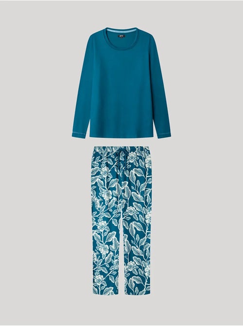 Pigiama con pantalone stampato a contrasto - Kiabi Pigiama con pantalone stampato a contrasto - Kiabi