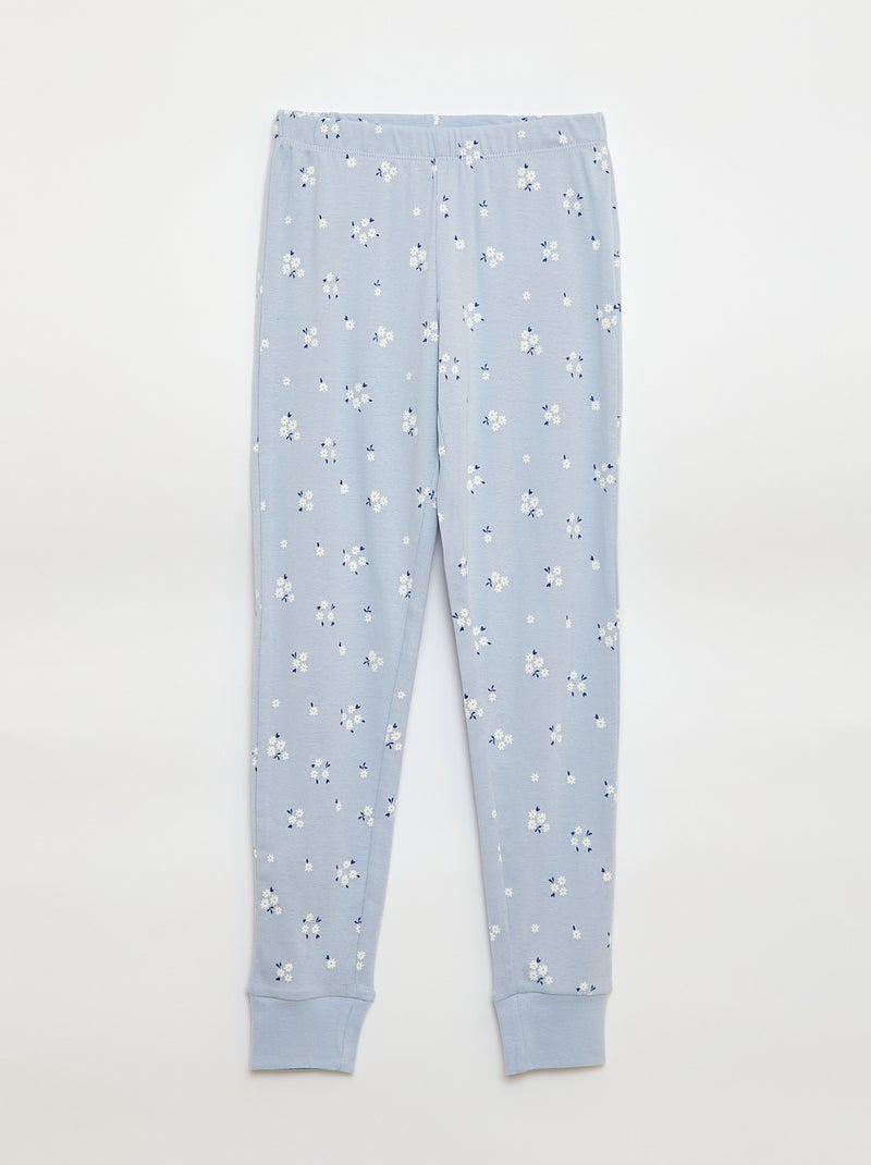 Pigiama coordinato con stampa: maglietta + pantaloni - 2 pezzi Blu - Kiabi