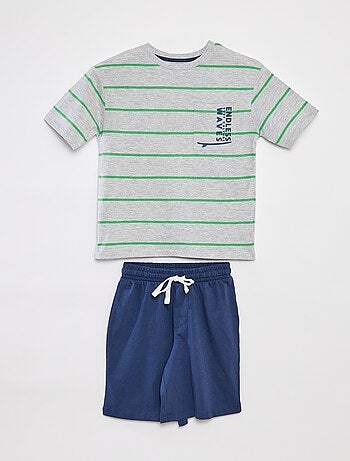 Pigiama corto 2 pezzi - t-shirt con stampa + pantaloncini