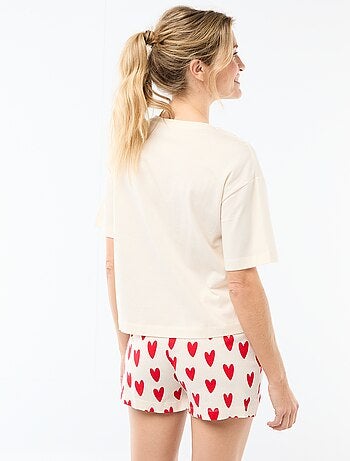 Pigiama corto 2 pezzi 'Agathe Sorlet x Kiabi' - San Valentino