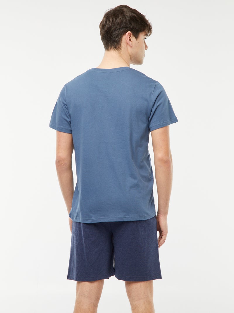 Pigiama corto 2 pezzi con stampa ninja BLU - Kiabi