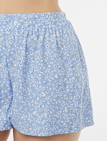 Pigiama corto 2 pezzi con t-shirt annodata
