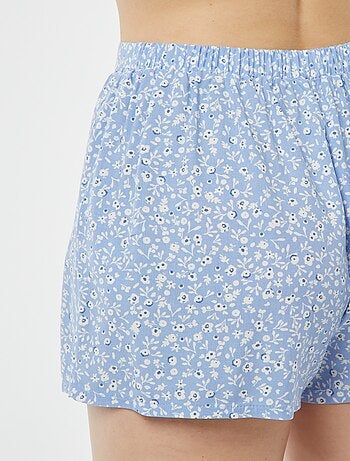 Pigiama corto 2 pezzi con t-shirt annodata