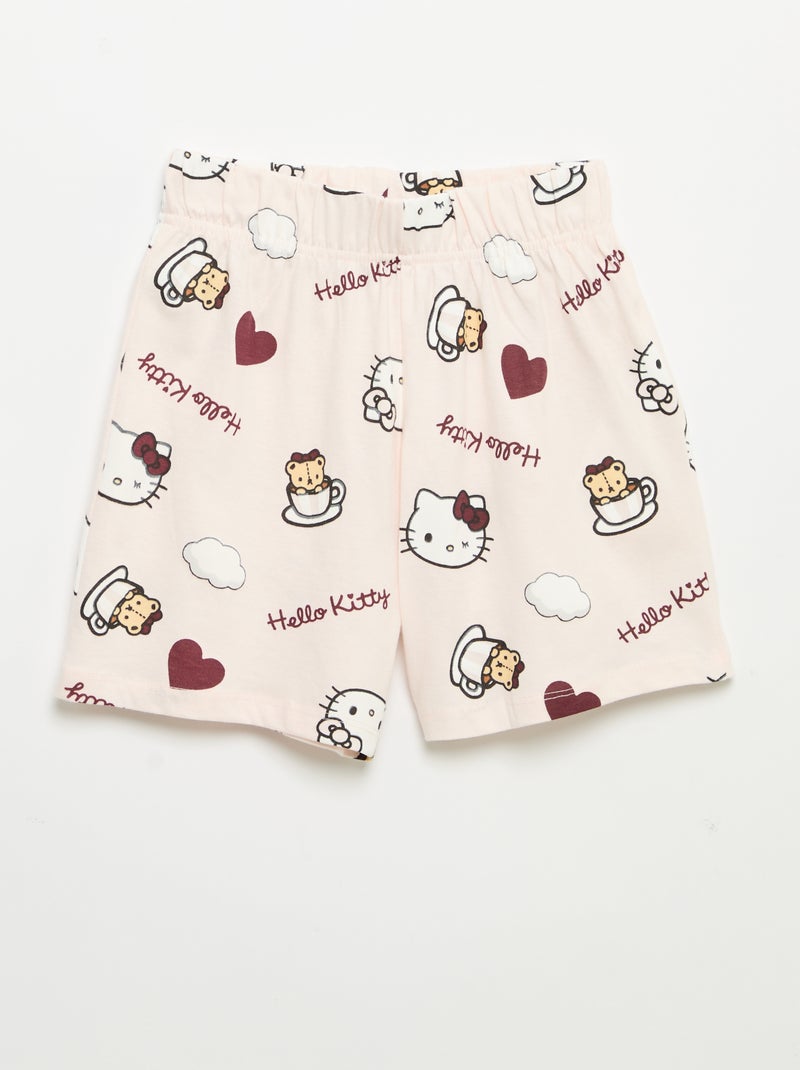 Pigiama corto 2 pezzi 'Hello Kitty' Rosa - Kiabi
