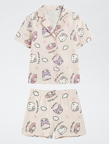 Pigiama corto 2 pezzi in jersey di cotone 'Hello Kitty'