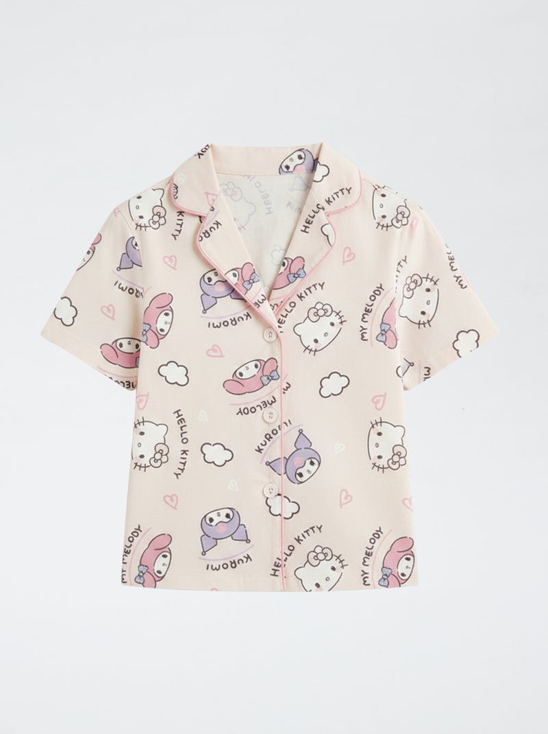 Pigiama corto 2 pezzi in jersey di cotone 'Hello Kitty' Rosa - Kiabi