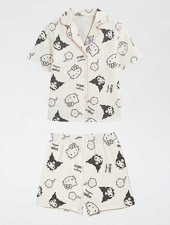 Pigiama corto 2 pezzi in jersey di cotone 'Hello Kitty'