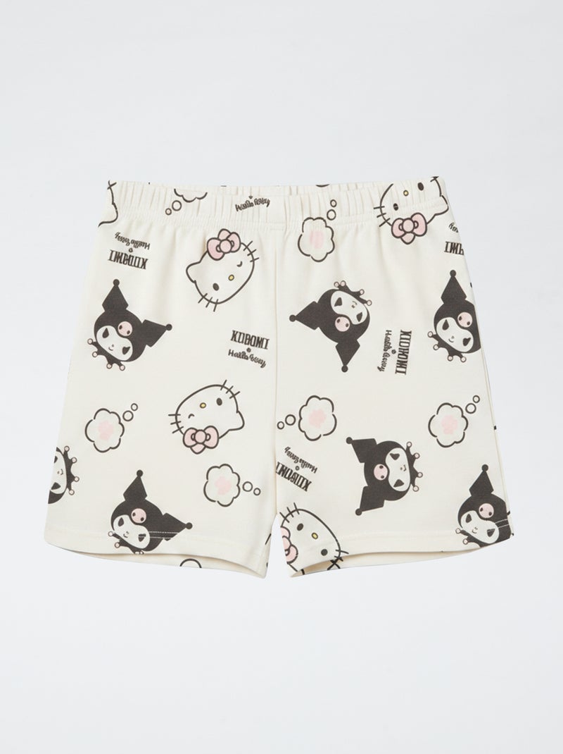 Pigiama corto 2 pezzi in jersey di cotone 'Hello Kitty' Viola - Kiabi