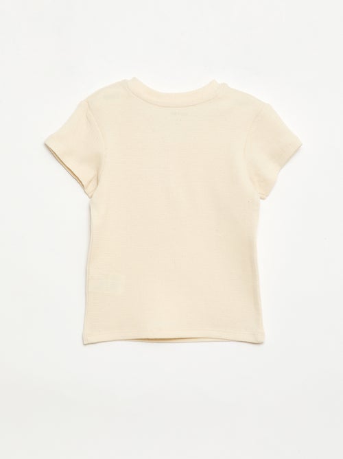 Pigiama corto 2 pezzi in maglia a costine - Kiabi