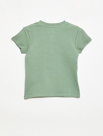 Pigiama corto 2 pezzi in maglia a costine