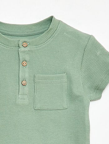 Pigiama corto 2 pezzi in maglia a costine