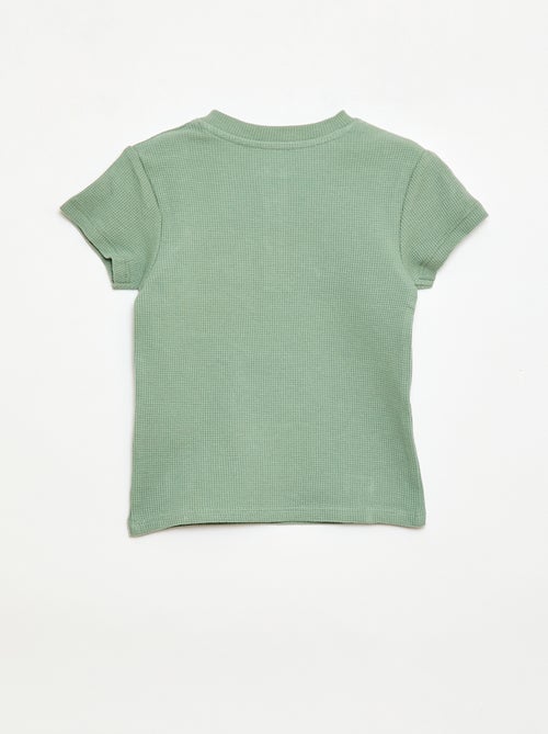 Pigiama corto 2 pezzi in maglia a costine - Kiabi