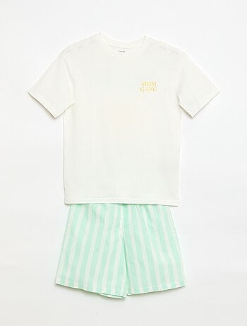 Pigiama corto 2 pezzi Short + T-shirt