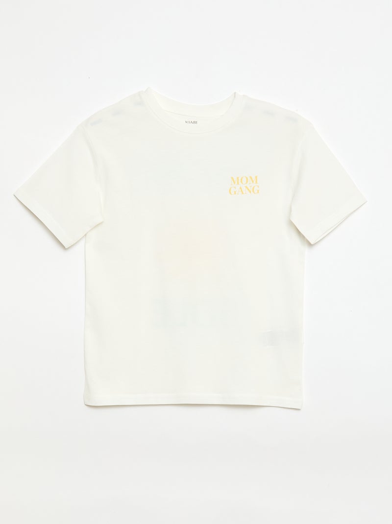 Pigiama corto 2 pezzi Short + T-shirt Bianco - Kiabi