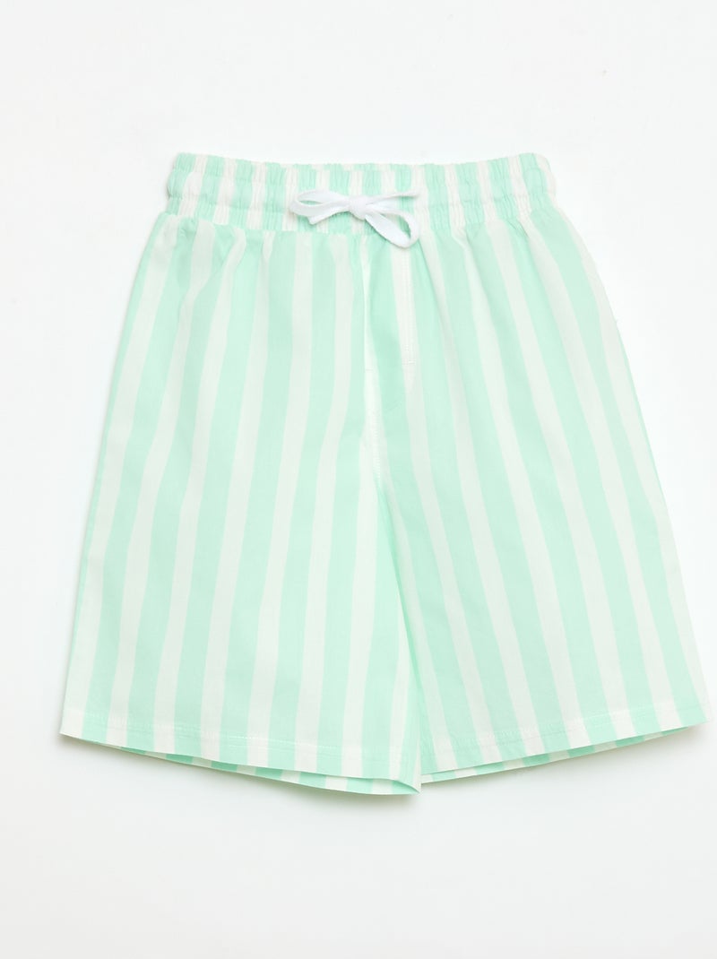 Pigiama corto 2 pezzi Short + T-shirt Bianco - Kiabi