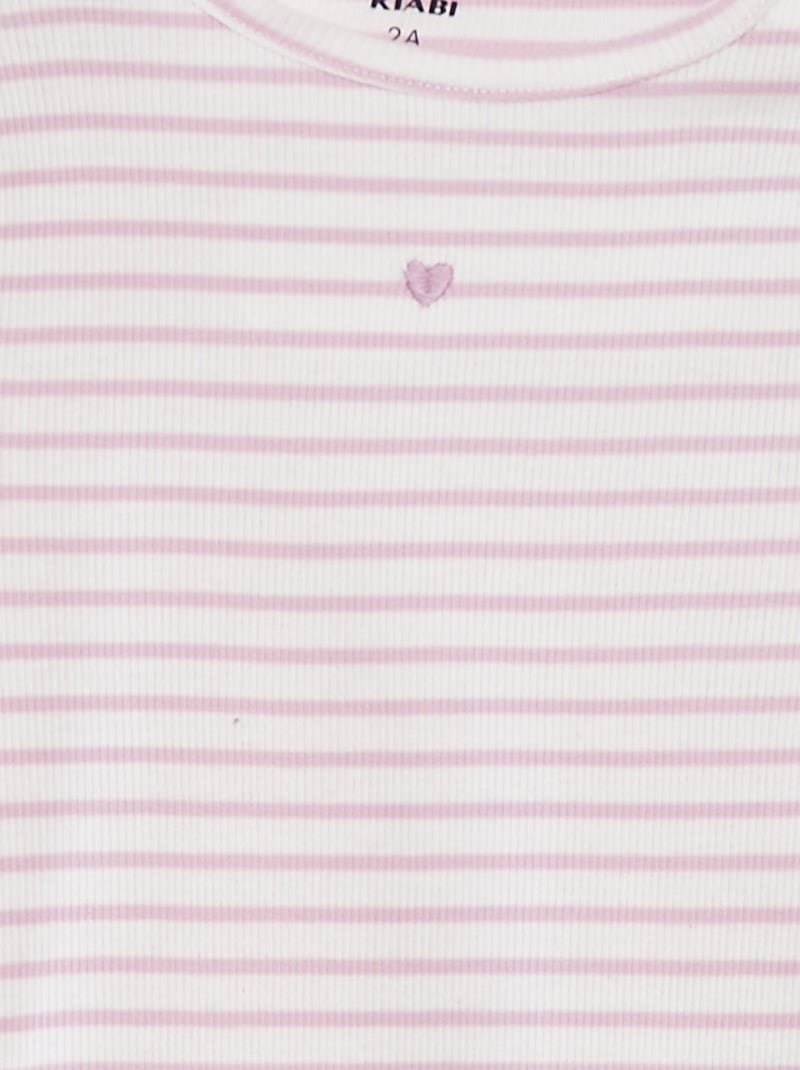 Pigiama Donna A Costine Con Top Maniche Lunghe E Pantaloncini – Tuta Loungewear Con Tasche