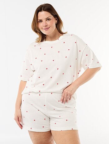 Pigiama corto a fantasia - 2 pezzi