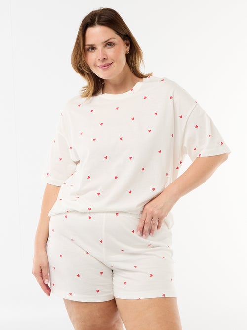 Pigiama corto a fantasia - 2 pezzi - Kiabi