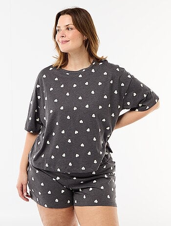 Pigiama corto a fantasia - 2 pezzi