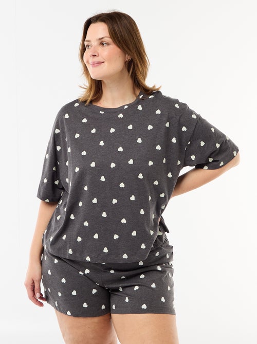 Pigiama corto a fantasia - 2 pezzi - Kiabi