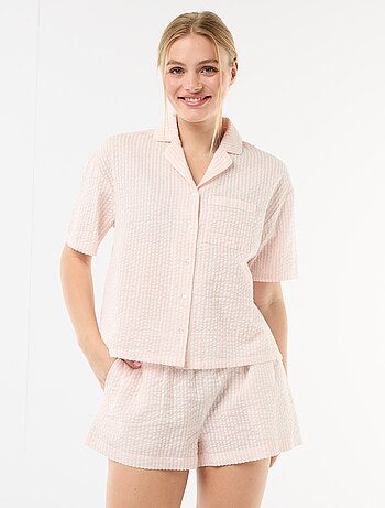 Pigiama corto a righe - 2 pezzi